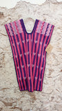 Huipil de Oaxaca - para niña color morado y rosa con corazones