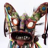 Máscara de Tecuán de cuero y pelo de jabalí