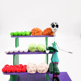 Mini oficios: La Frutería - papel maché y alambre