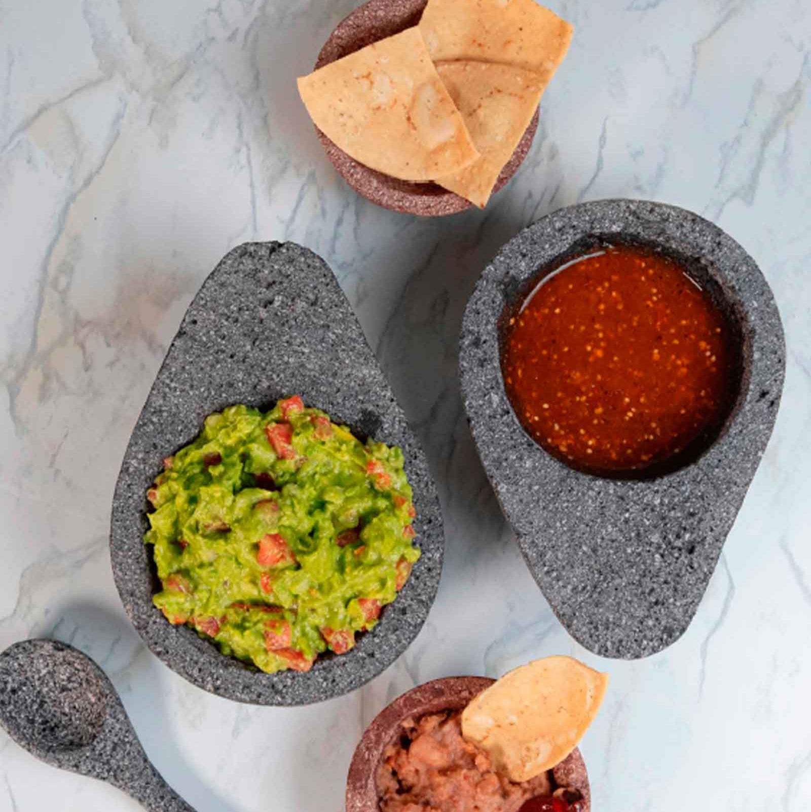 Molcajete aguacate de piedra de basalto