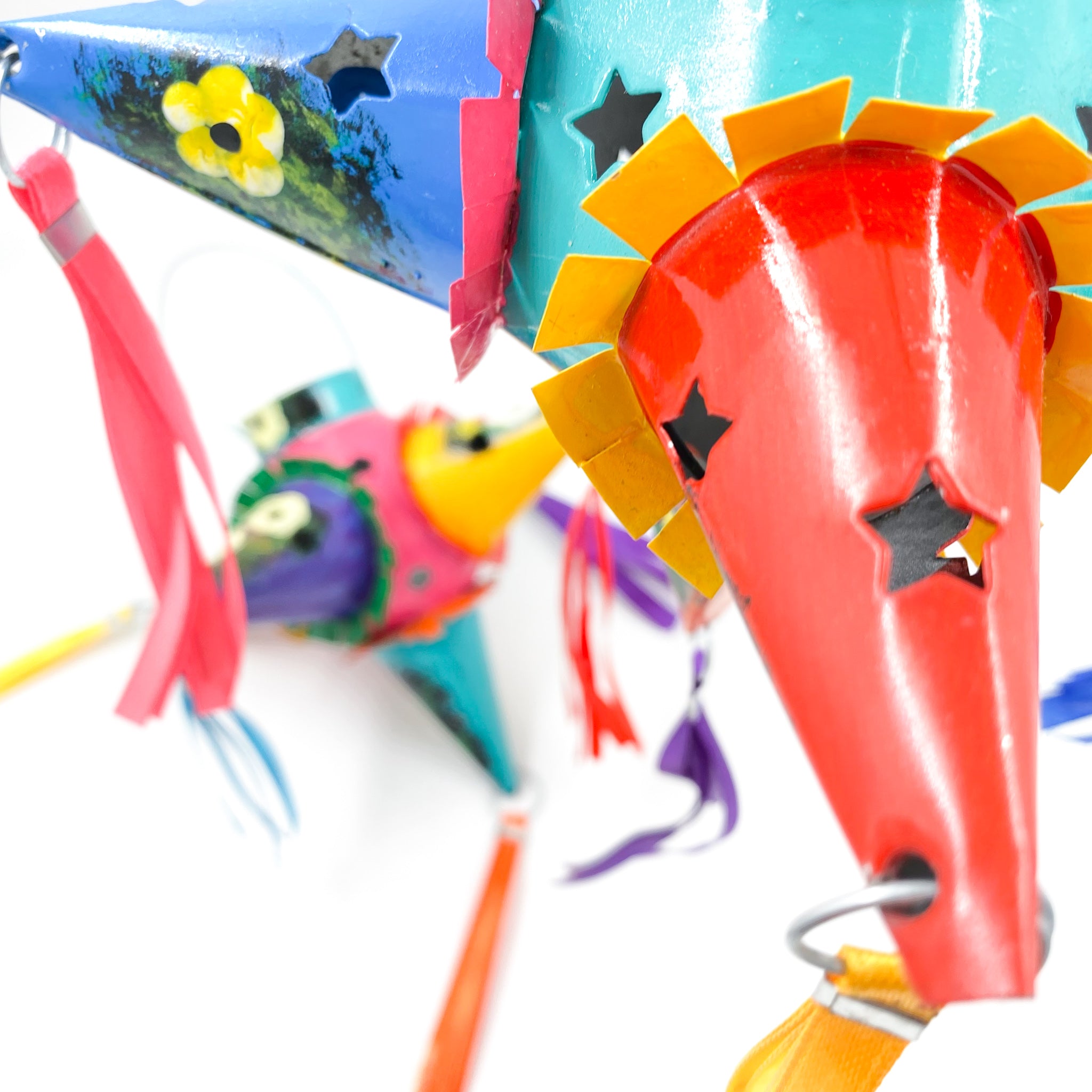 Handmade and Hand Painted Tin Piñatas