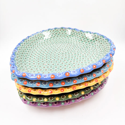 Plato de corazón en barro capulineado