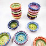 Small hand-painted clay plate