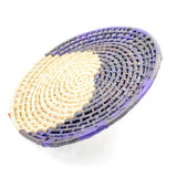 Handwoven plates in palm with half moon