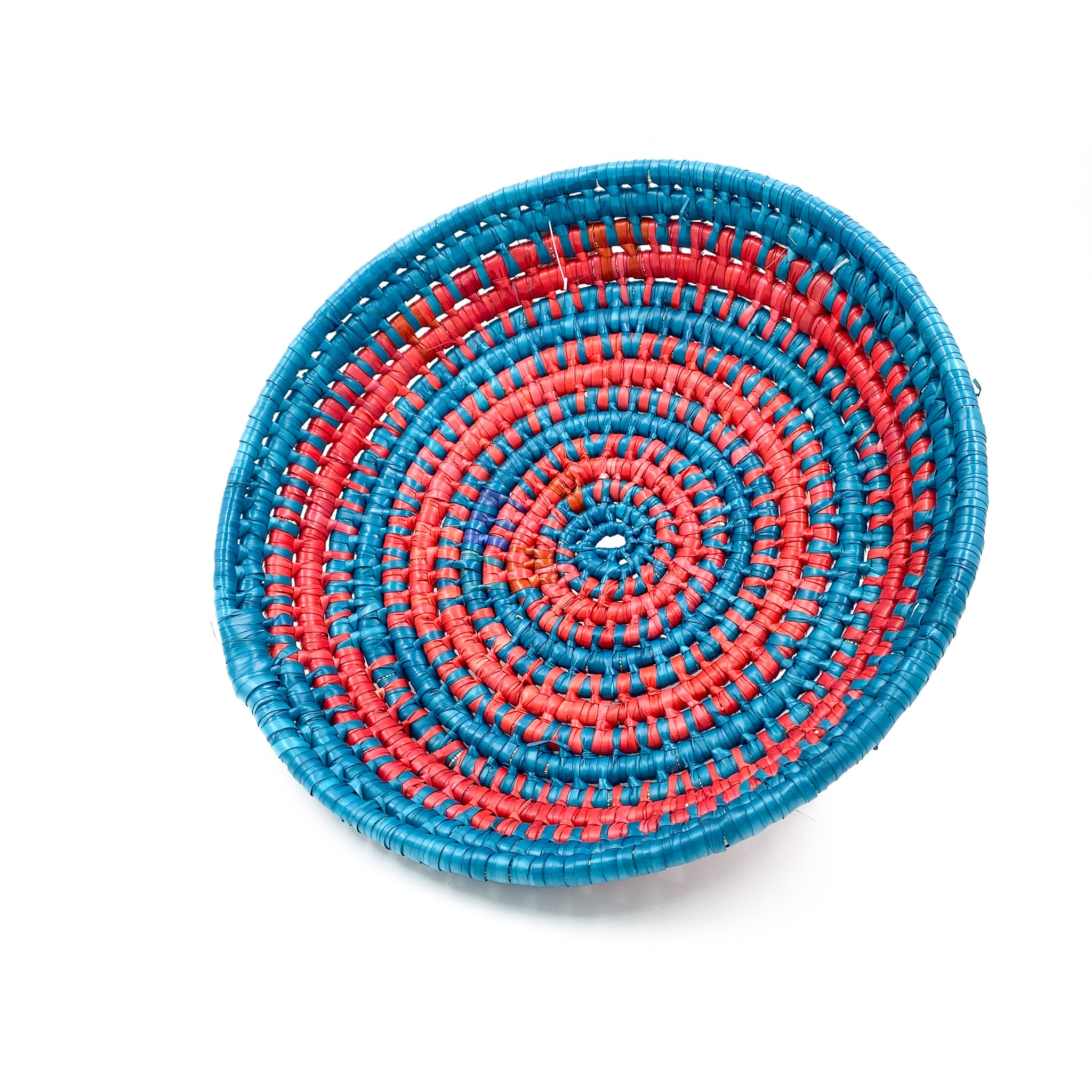 Handwoven plates in palm