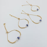 Pulsera de Talavera y perlas - ajustable