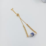 Pulsera de Talavera y perlas - ajustable