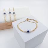 Pulsera de Talavera y perlas - ajustable