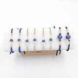 Pulsera de talavera con cordón de nylon ajustable