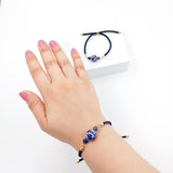 Pulsera de talavera con cordón de nylon ajustable