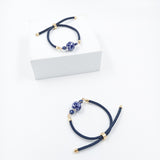Pulsera de talavera con cordón de nylon ajustable