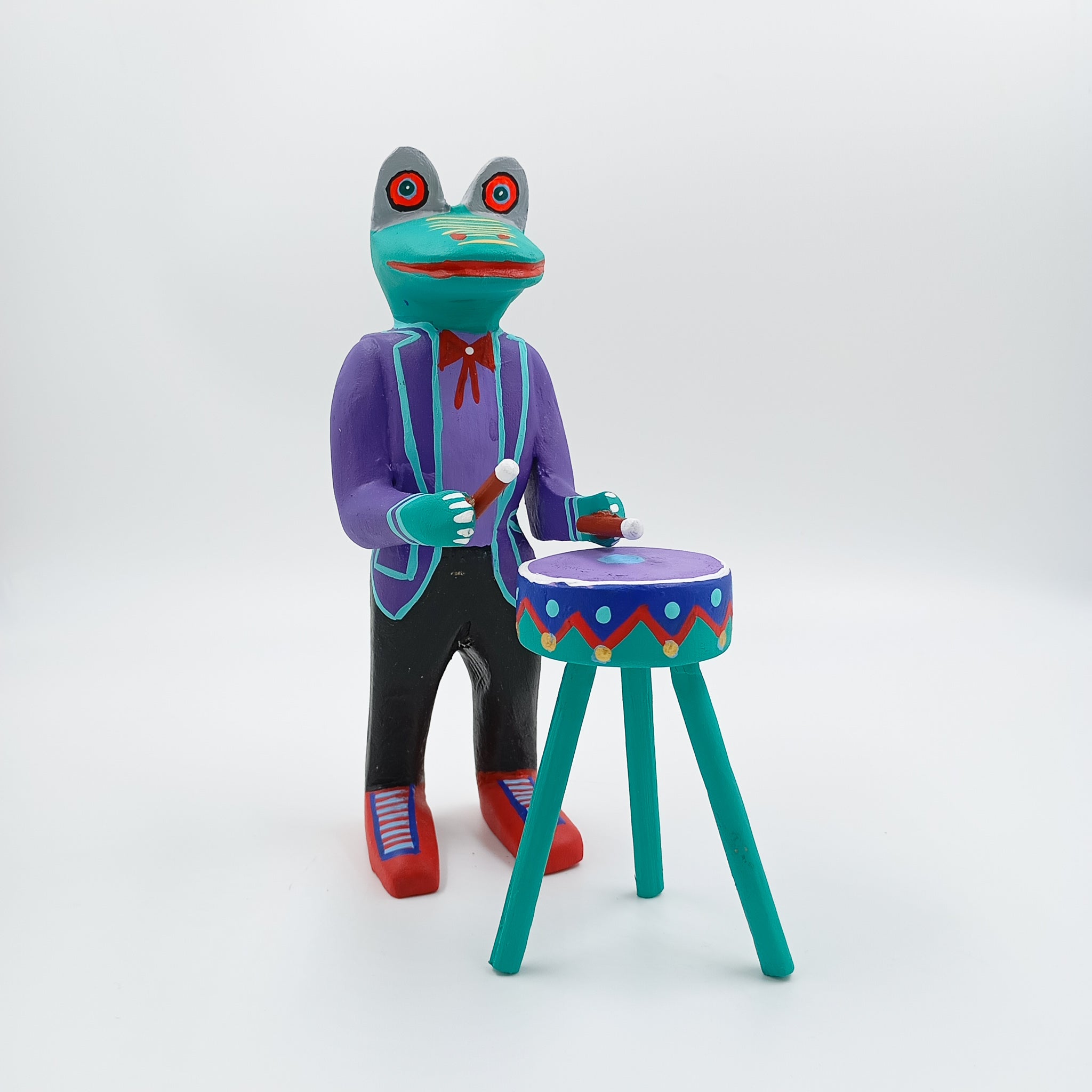 Alebrije rana con tambor - San Martín Tilcajete
