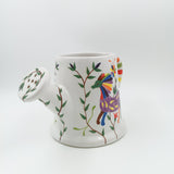 Michoacán ceramic watering can with Otomí details