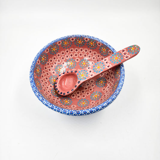 Salsera de barro capulineado