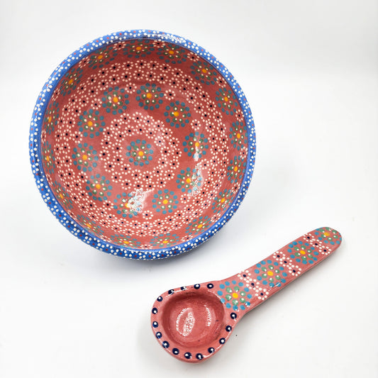 Salsera de barro capulineado