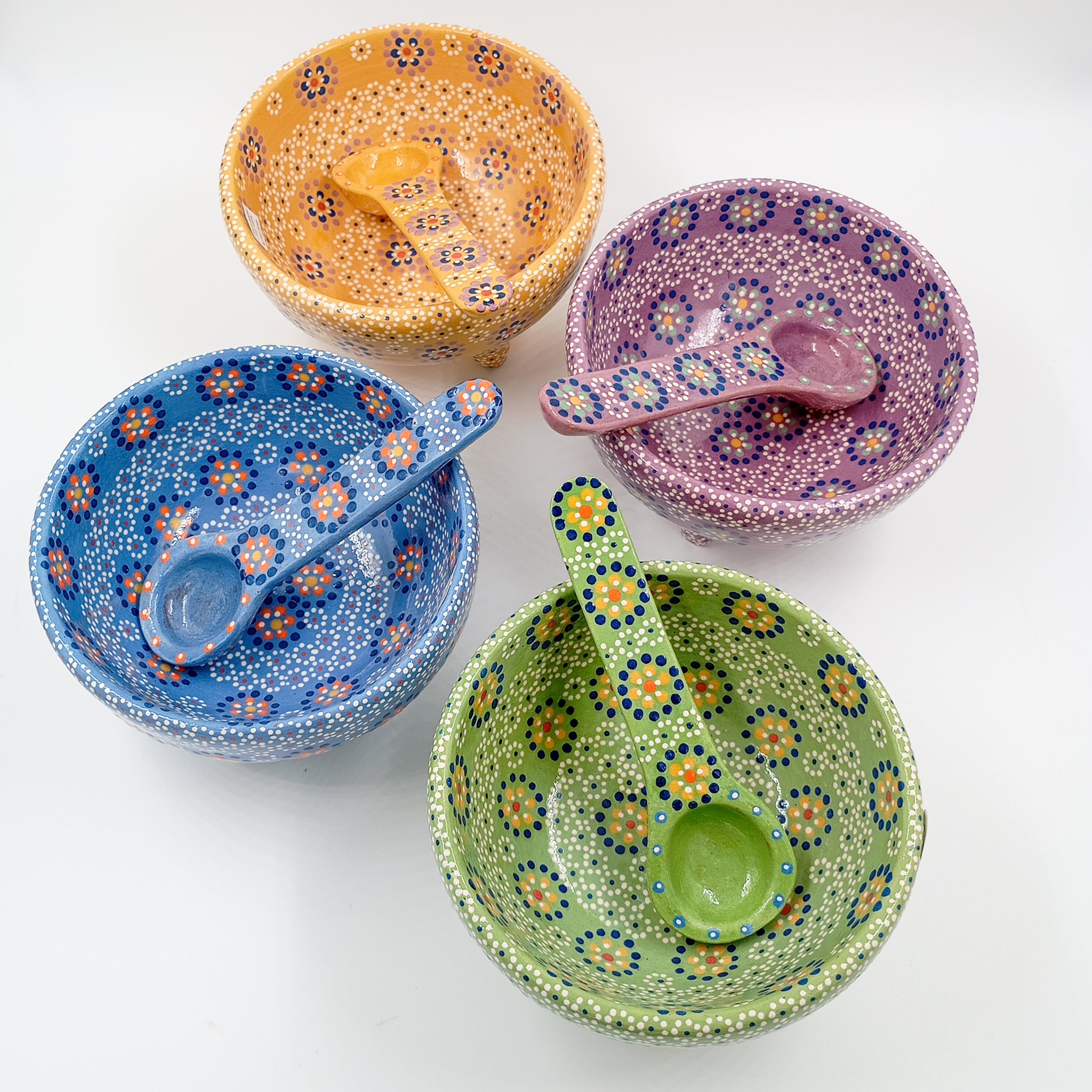 Salsera de barro capulineado - bowl artesanal