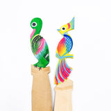 Wooden Book Separators with Hand Painted Alebrijes