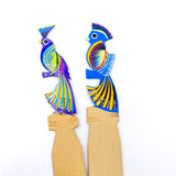 Wooden Book Separators with Hand Painted Alebrijes