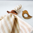 Set de 2 servilleteros de madera tzalam – diseño pajarito artesanal