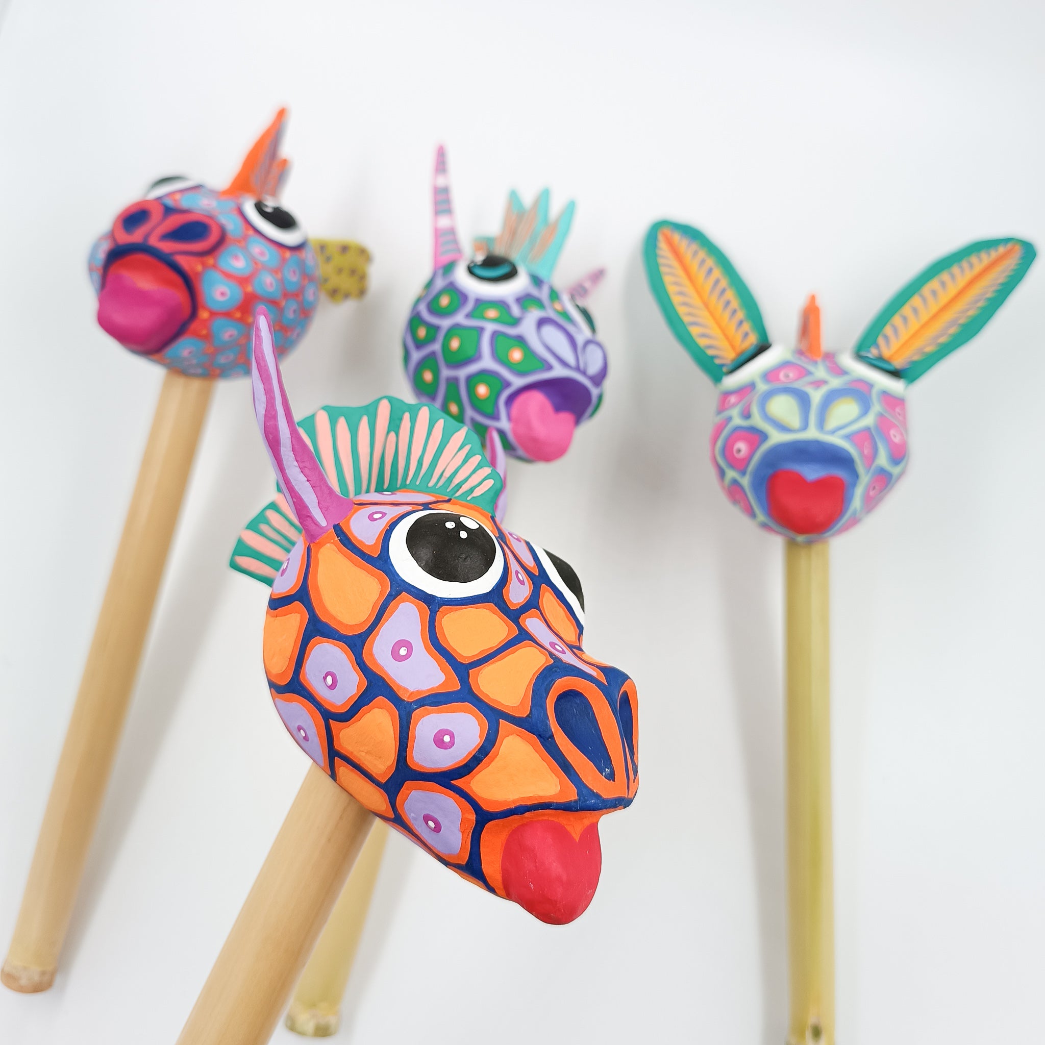 Cardboard Alebrijes Rattles