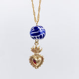 Milagrito Heart and Talavera Poblana Necklace