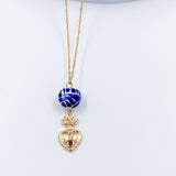 Milagrito Heart and Talavera Poblana Necklace