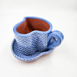 Taza corazón de barro capulineado - con plato
