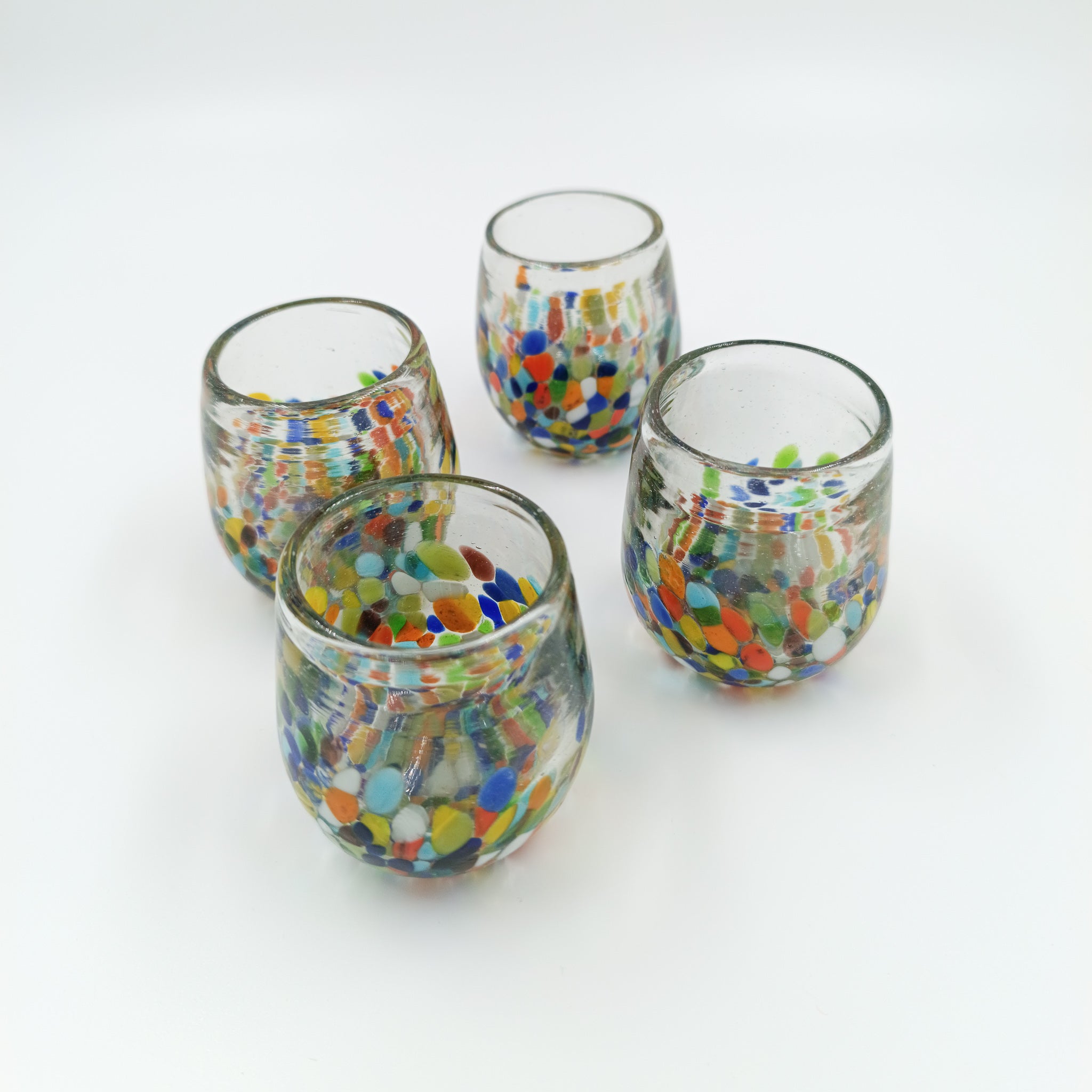 Blown glass tequila glasses