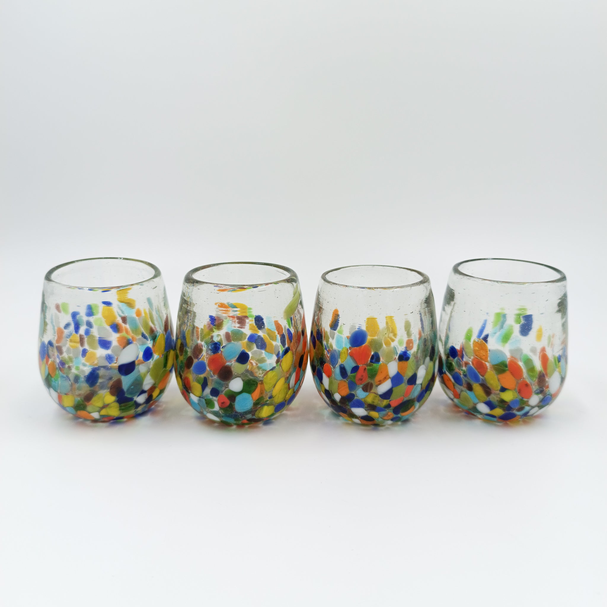 Blown glass tequila glasses