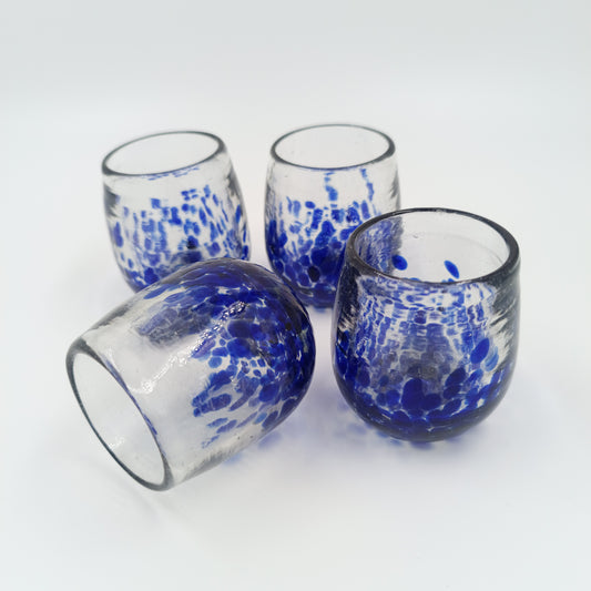 Blown glass tequila glasses