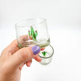 Par de vasitos tequileros / mezcaleros de vidrio soplado