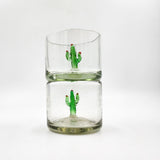 Par de vasitos tequileros / mezcaleros de vidrio soplado