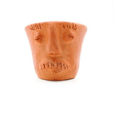 Vasito tequilero con carita de barro de Oaxaca