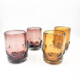 Hand-blown bubble glass tumblers -set of 2