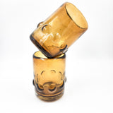 Hand-blown bubble glass tumblers -set of 2