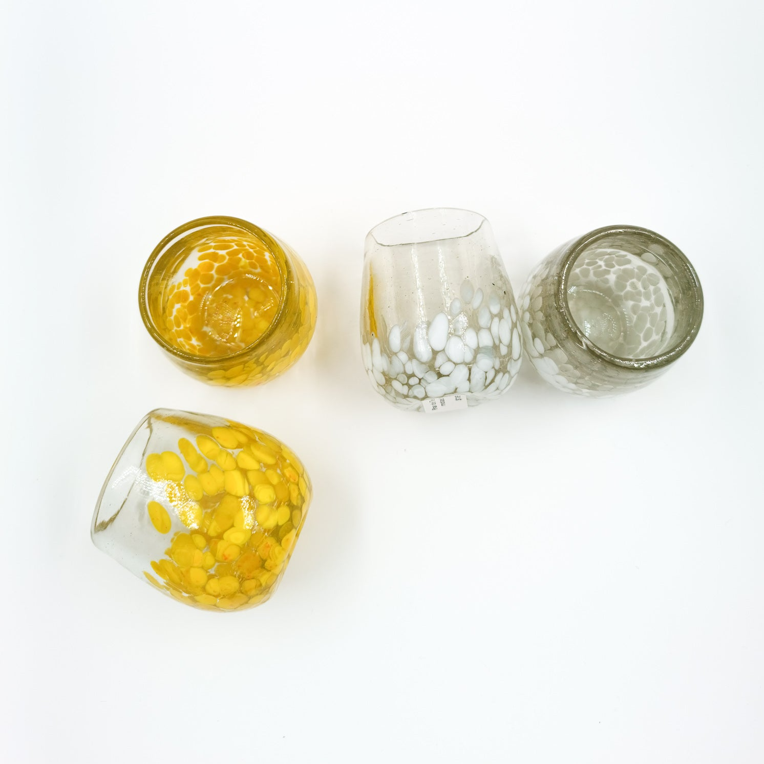 Blown glass tequila glasses