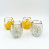 Blown glass tequila glasses