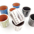 Set de dos vasos cocteleros en barro bruñido