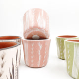 Set de dos vasos cocteleros en barro bruñido