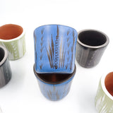 Set de dos vasos cocteleros en barro bruñido
