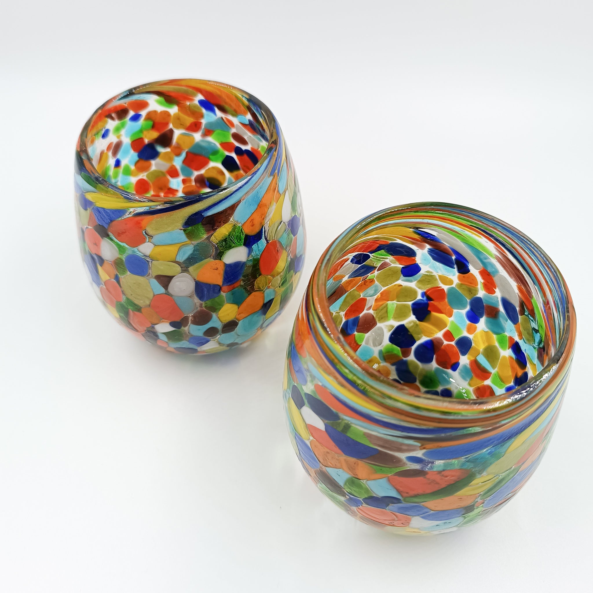 Blown glass glasses