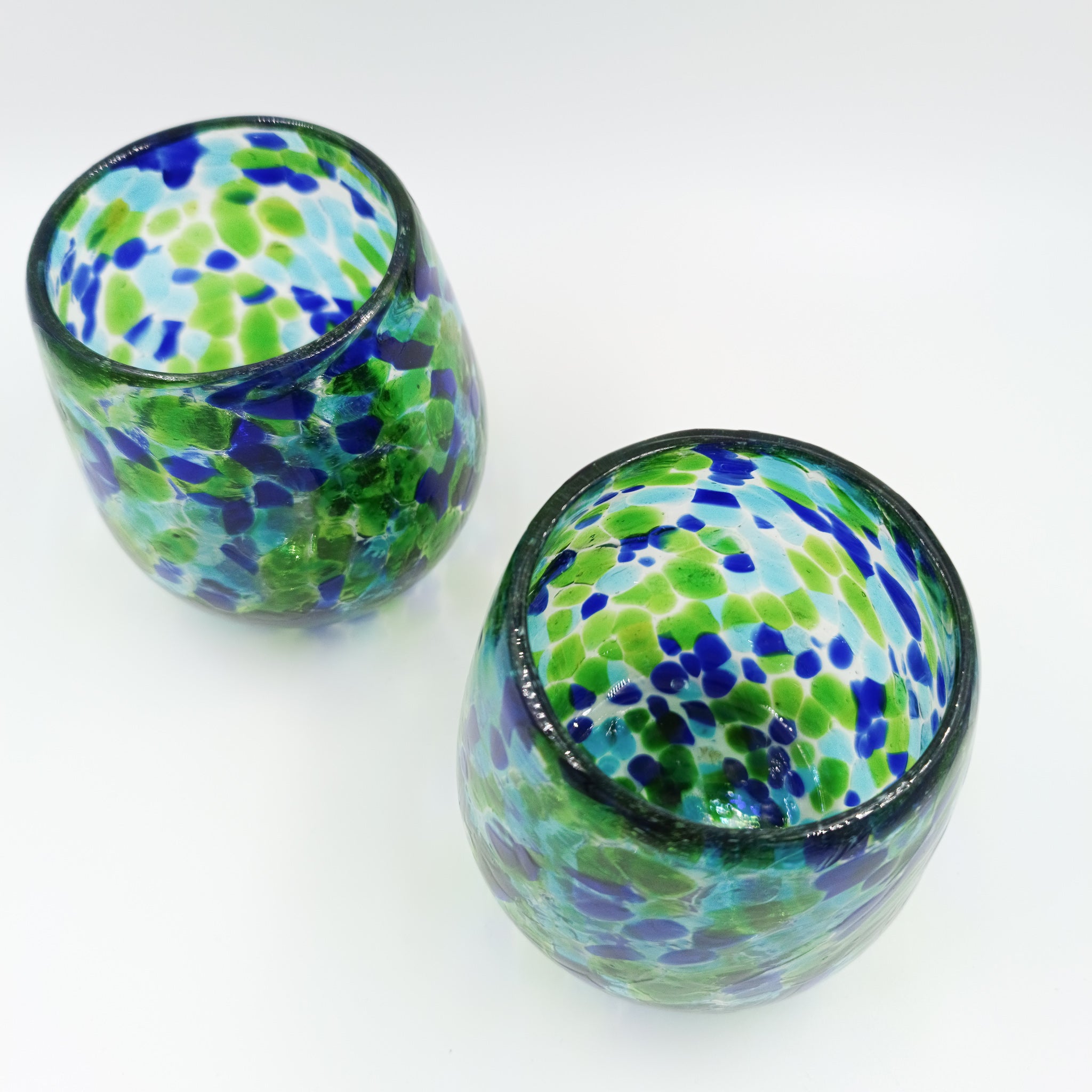 Blown glass glasses