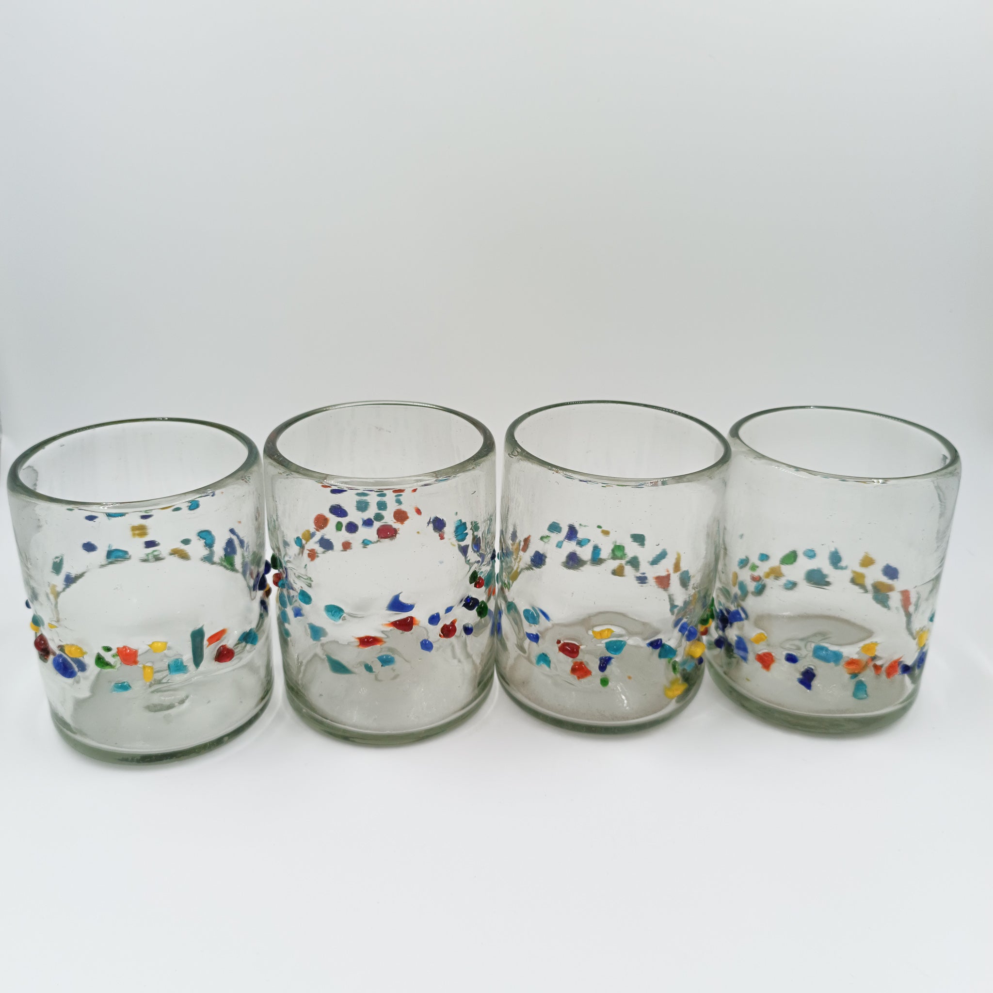 Confetti blown glass glasses