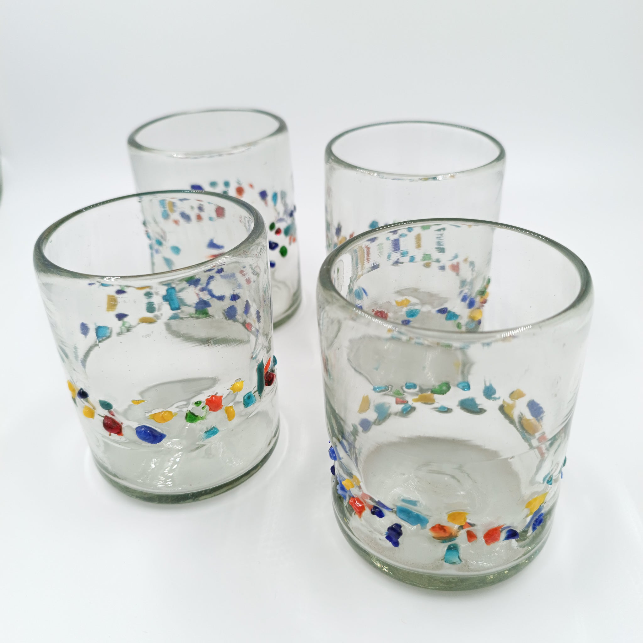 Confetti blown glass glasses