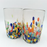 Vasos de vidrio soplado confetti