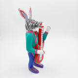 Alebrije zebra con guitarra - San Martín Tilcajete