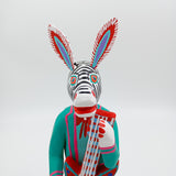 Alebrije zebra con guitarra - San Martín Tilcajete
