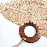 Small jipijapa fan with tzalam wood handle