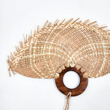 Small jipijapa fan with tzalam wood handle