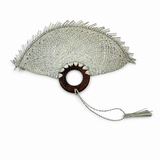 Small jipijapa fan with tzalam wood handle